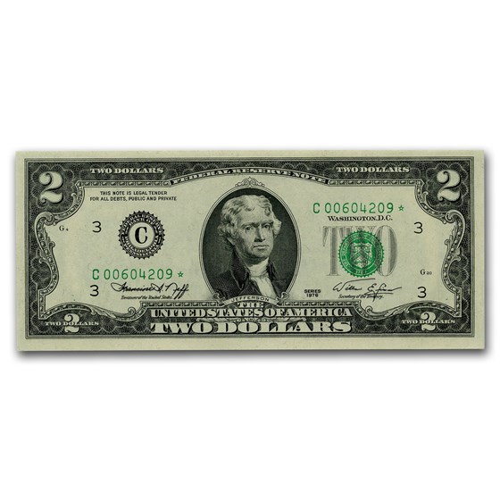 1976* (C-Philadelphia) $2.00 FRN CU (Fr#1935-C*) Star Note 1976* (C-Philadelphia) $2.00 FRN CU (Fr#1935-C*) Star Note