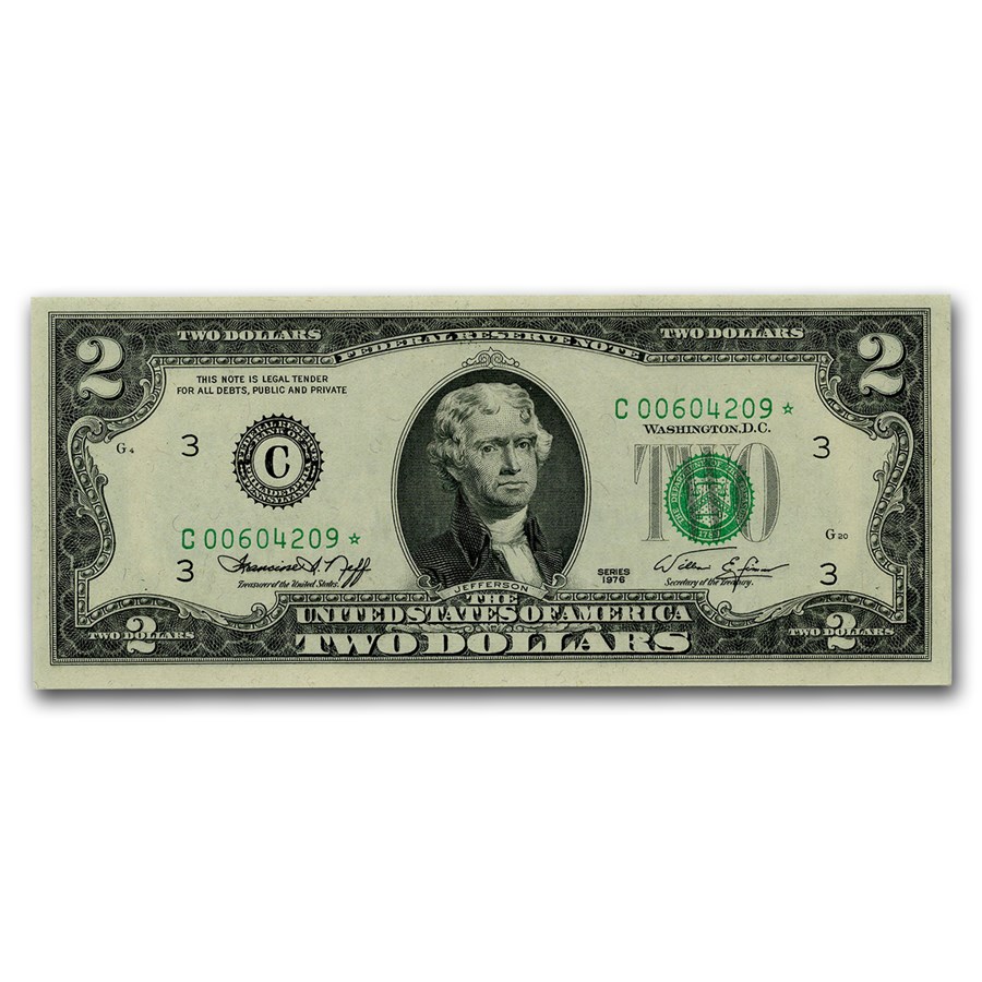 1976* (C-Philadelphia) $2.00 FRN CU (Fr#1935-C*) Star Note