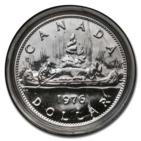 1976 Canada Nickel Dollar Voyageur Prooflike (Original box pkg) 1976 Canada Nickel Dollar Voyageur Prooflike (Original box pkg)