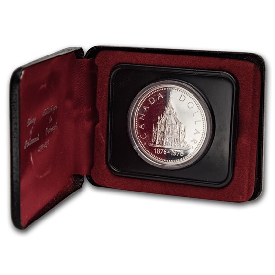 1976 Canada Silver Dollar Specimen (Parliament Library w/OGP)