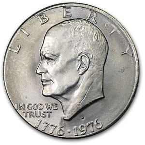 1976-D Clad Eisenhower Dollar MS-63 (Partial Collar Error) 1976-D Clad Eisenhower Dollar MS-63 (Partial Collar Error)