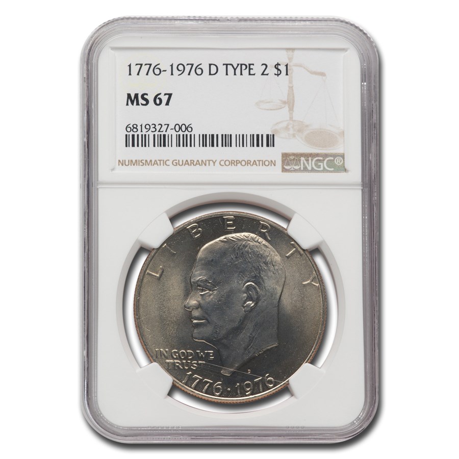 1976-D Clad Eisenhower Dollar Type-II MS-67 NGC