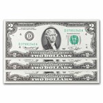 1976 (D-Cleveland) $2.00 FRN CU (Fr#1935-D) 3 Consecutive