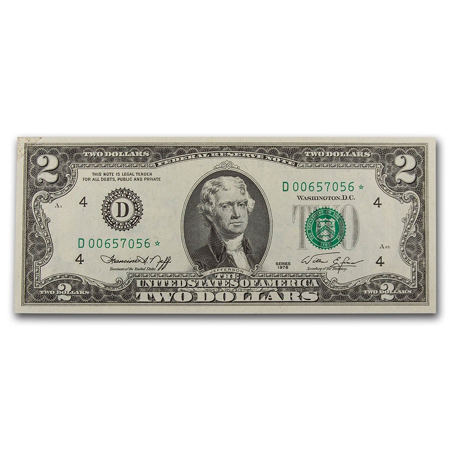 1976* (D-Cleveland) $2.00 FRN CU (Fr#1935-D*) Star Note