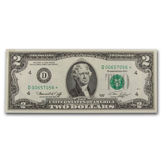 1976* (D-Cleveland) $2.00 FRN CU (Fr#1935-D*) Star Note 1976* (D-Cleveland) $2.00 FRN CU (Fr#1935-D*) Star Note