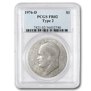 1976-D Eisenhower Dollar Type-2 Fair-2 PCGS (Low Ball Registry) 1976-D Eisenhower Dollar Type-2 Fair-2 PCGS (Low Ball Registry)
