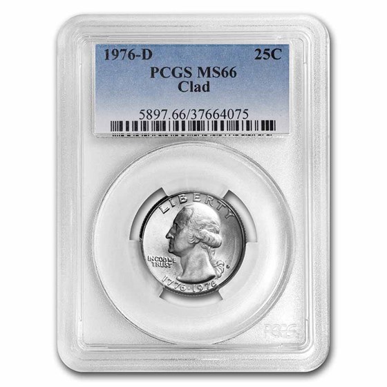 1976-D Washington Quarter MS-66 PCGS 1976-D Washington Quarter MS-66 PCGS