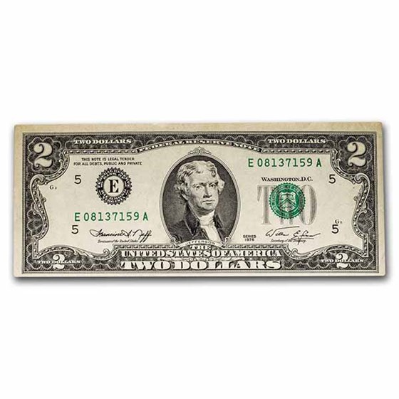 1976 (E-Richmond) $2.00 FRN AU (Fr#1935-E) 1976 (E-Richmond) $2.00 FRN AU (Fr#1935-E)