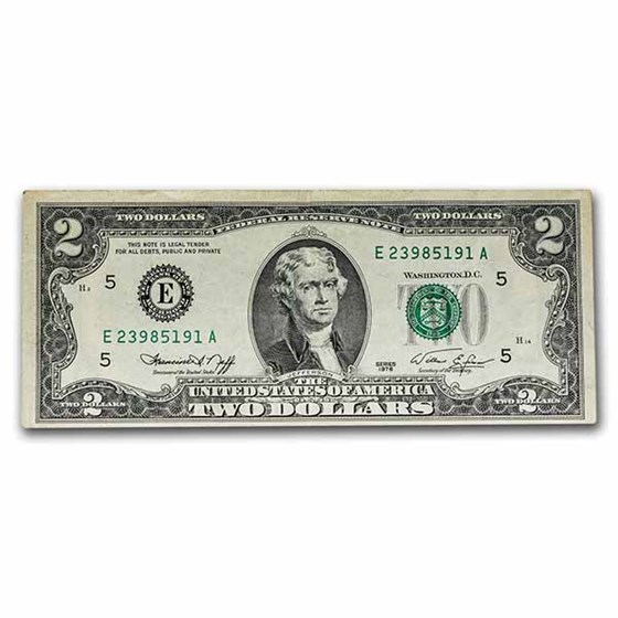 1976 (E-Richmond) $2.00 FRN VF (Fr#1935-E) 1976 (E-Richmond) $2.00 FRN VF (Fr#1935-E)