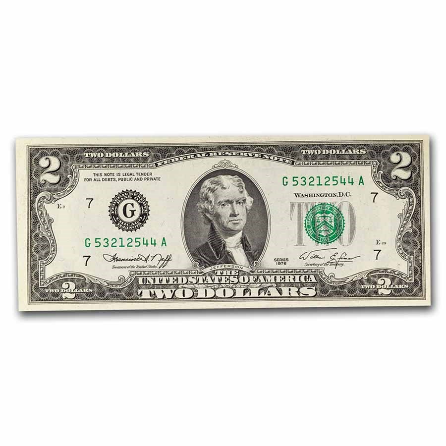 1976 (G-Chicago) $2.00 FRN AU (Fr#1935-G)