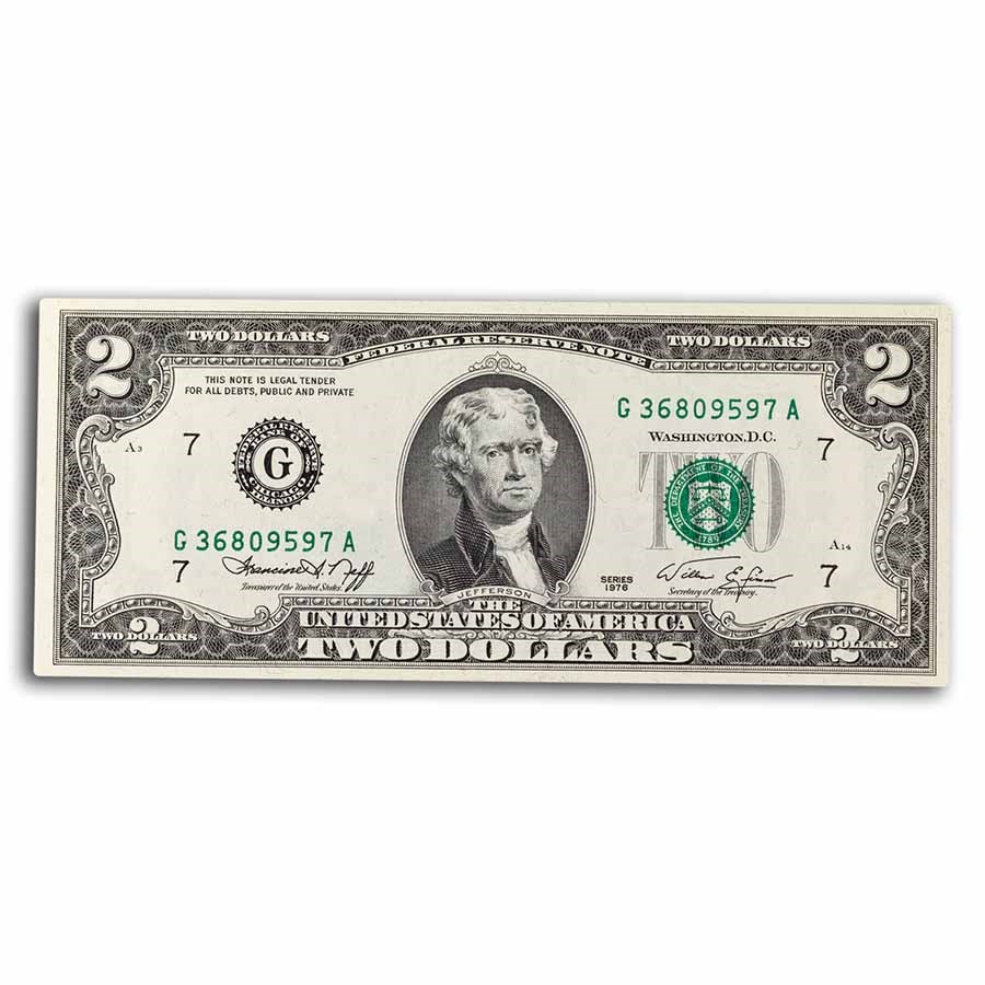 1976 (G-Chicago) $2.00 FRN CU (Fr#1935-G)