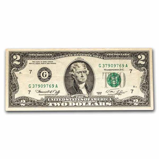 1976 (G-Chicago) $2.00 FRN VF (Fr#1935-G) 1976 (G-Chicago) $2.00 FRN VF (Fr#1935-G)