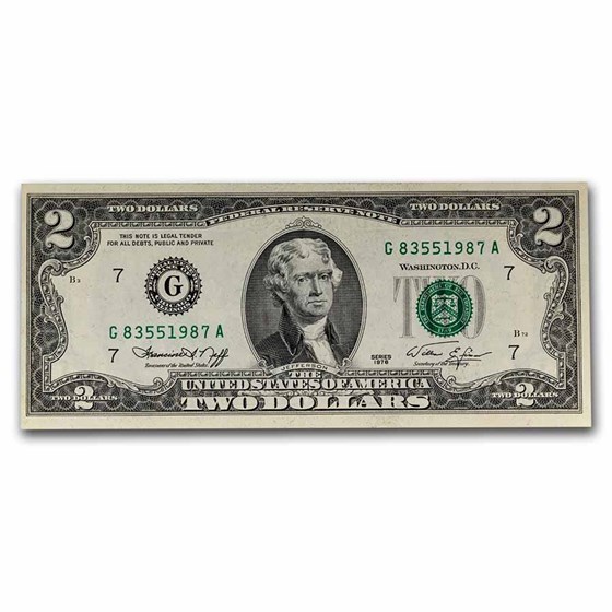 1976 (G-Chicago) $2.00 FRN XF (Fr#1935-G) 1976 (G-Chicago) $2.00 FRN XF (Fr#1935-G)
