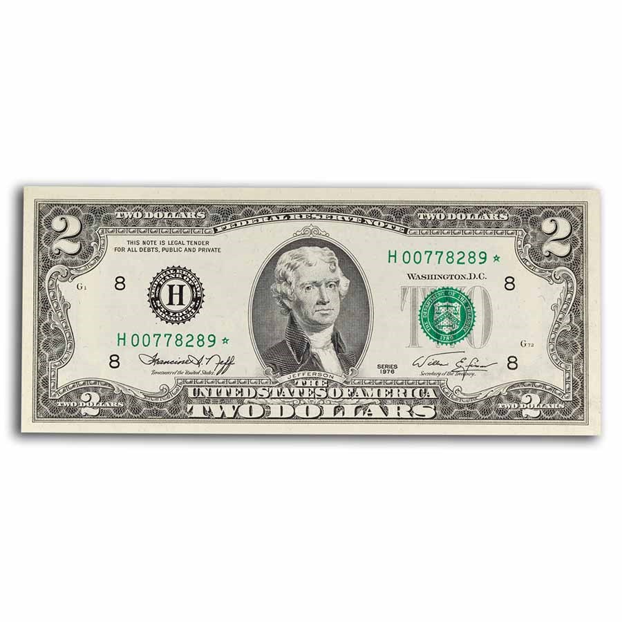 1976* (H-St. Louis) $2.00 FRN Choice CU (Fr#1935-H*) Star Note