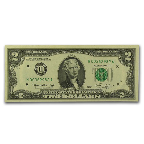 1976 (H-St. Louis) $2.00 FRN CU 1976 (H-St. Louis) $2.00 FRN CU