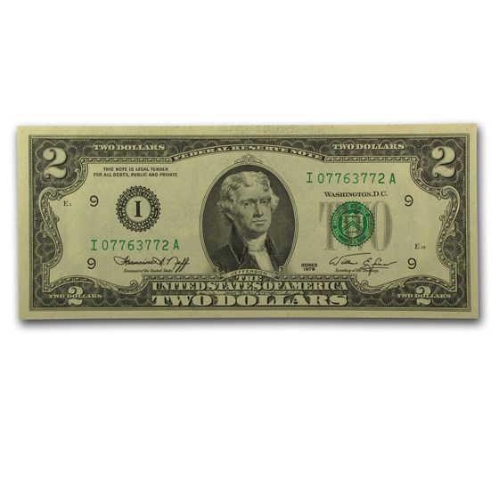 1976 (I-Minneapolis) $2.00 FRN CU(Fr#1935-I) 1976 (I-Minneapolis) $2.00 FRN CU(Fr#1935-I)