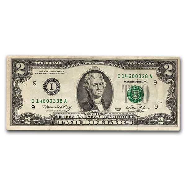 1976 (I-Minneapolis) $2.00 FRN VF (Fr#1935-I)