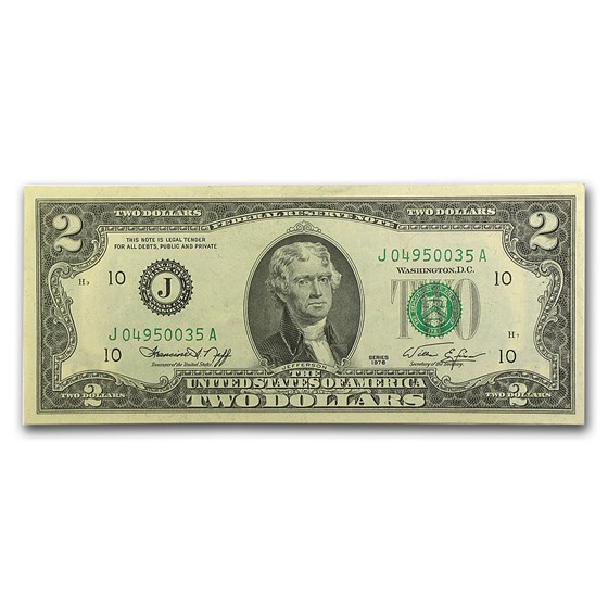 1976 (J-Kansas City) $2.00 FRN CU (Fr#1935-J) 1976 (J-Kansas City) $2.00 FRN CU (Fr#1935-J)