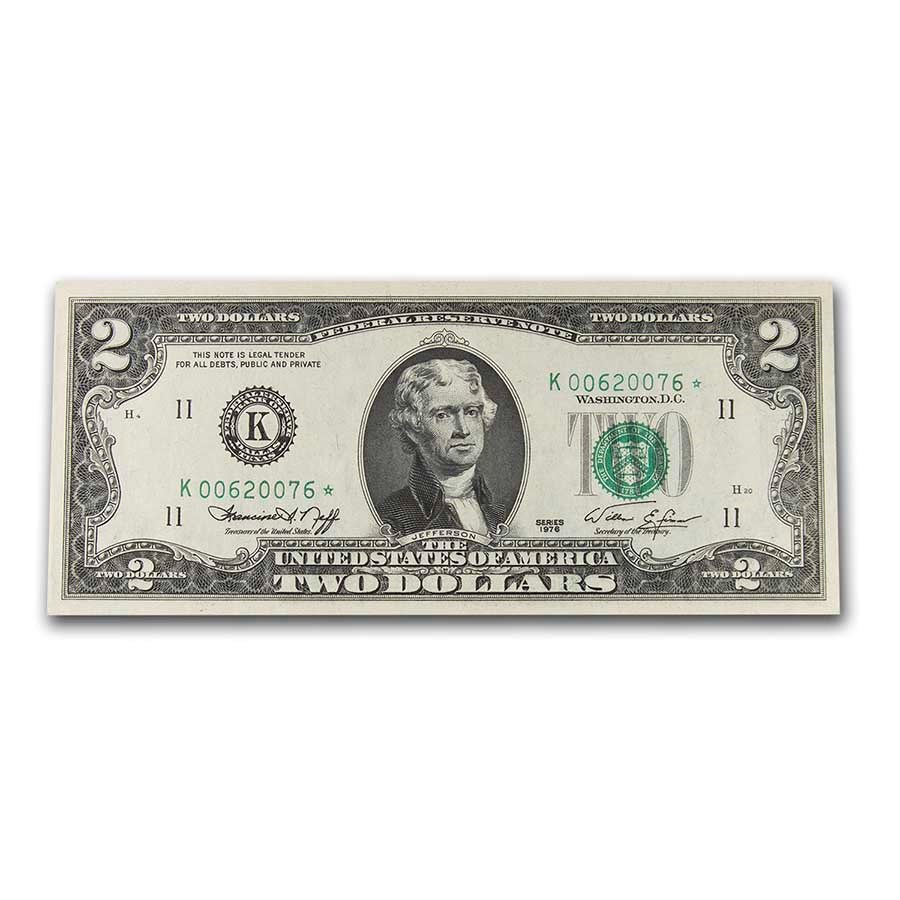 1976* (K-Dallas) $2.00 FRN CU (Fr#1935-K*) Star Note