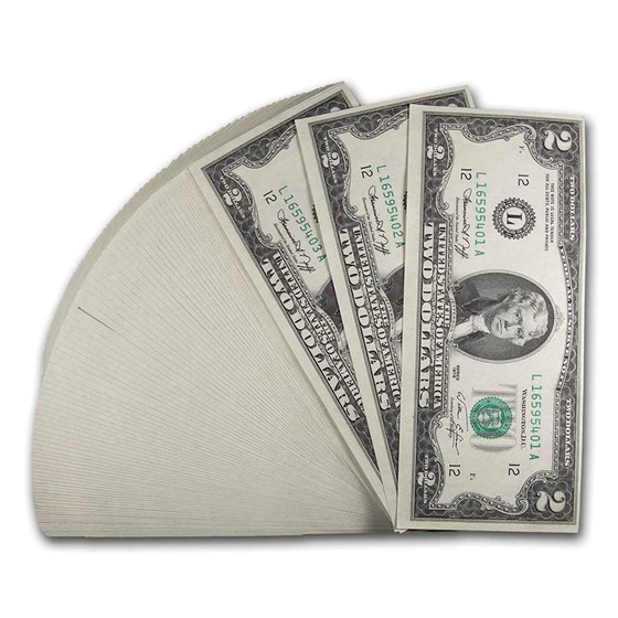 1976 (L-San Francisco) $2.00 FRN CU (Fr#1935-L) 100 Consecutive 1976 (L-San Francisco) $2.00 FRN CU (Fr#1935-L) 100 Consecutive