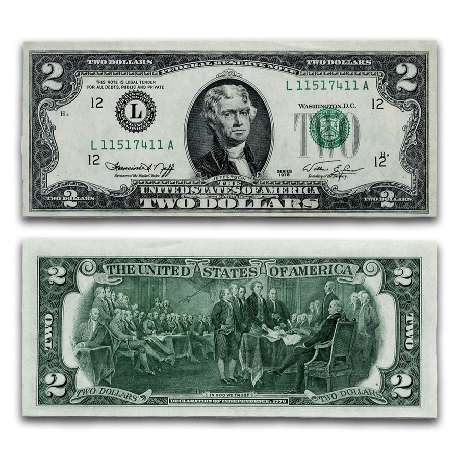 1976 (L-San Francisco) $2.00 FRN CU (Fr#1935-L)