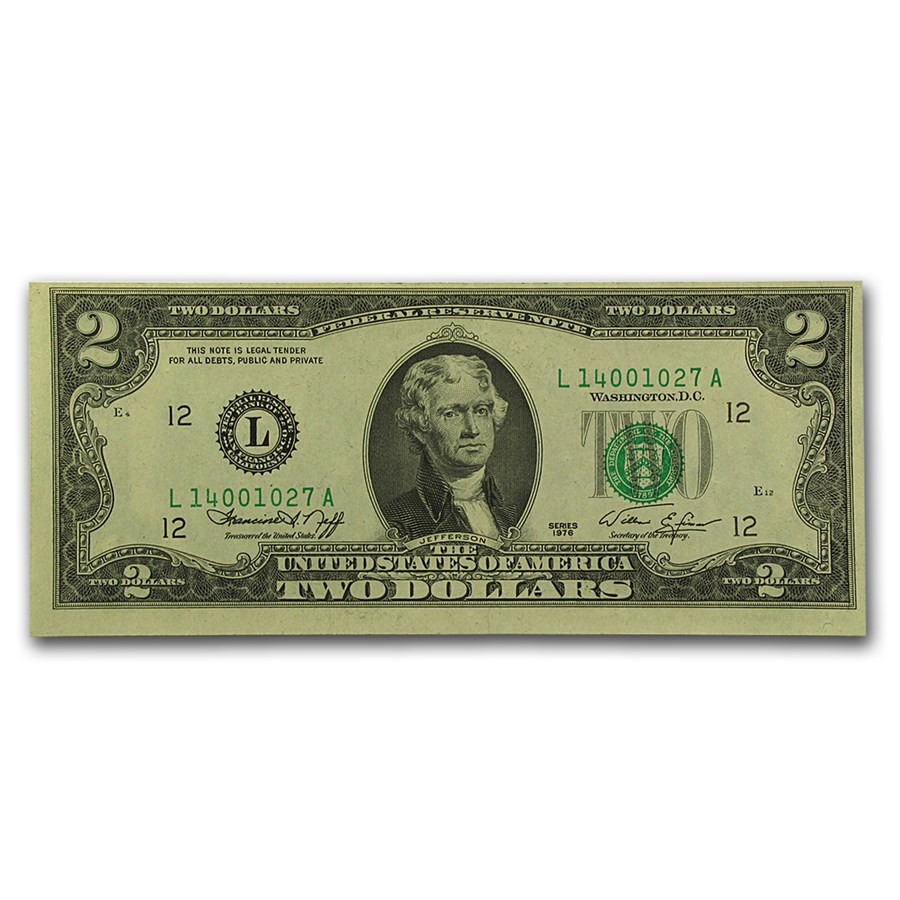 1976 (L-San Francisco) $2.00 FRN CU (Fr#1935-L)