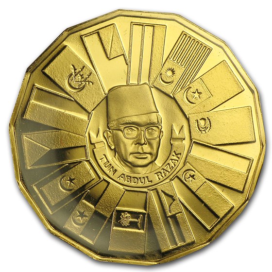 1976 Malaysia Gold 200 Ringgit Third 5-Year Plan Proof 1976 Malaysia Gold 200 Ringgit Third 5-Year Plan Proof
