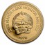 1976 Mongolia Gold 750 Tugrik Horse BU