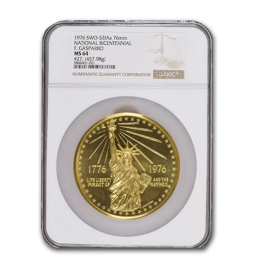 1976 National Bicentennial Gold Medal MS-64 NGC (SWO-521Aa)