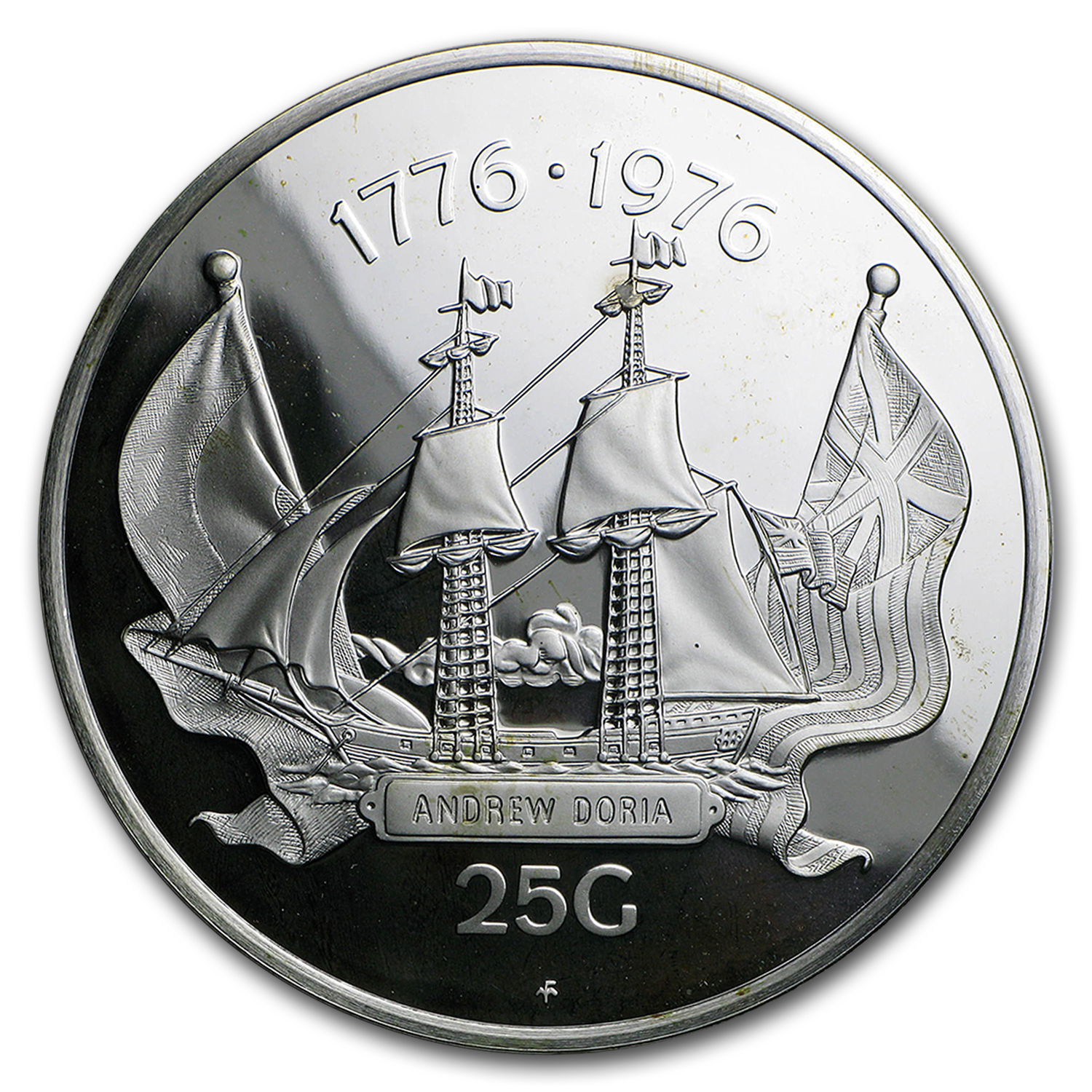 Buy 1976 Netherlands Antilles Proof Silver 25 Gulden USA