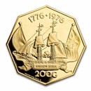 1976 Netherlands Gold 200 Gulden U.S. Bicentennial Proof