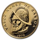 1976 Panama Gold 100 Balboas Vasco Núñez de Balboa BU