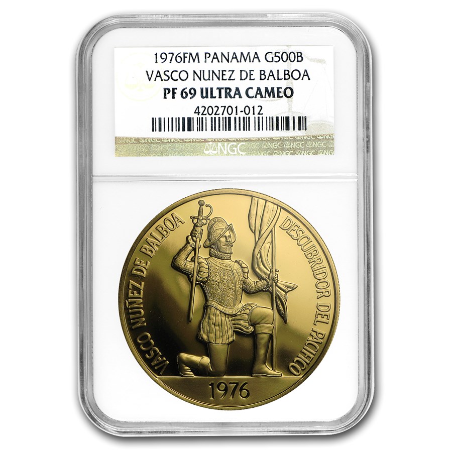 1976 Panama Gold 500 Balboas PF-69 NGC