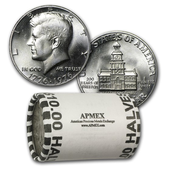 1976-S 40% Silver Kennedy Half Dollar 20-Coin Roll BU 1976-S 40% Silver Kennedy Half Dollar 20-Coin Roll BU
