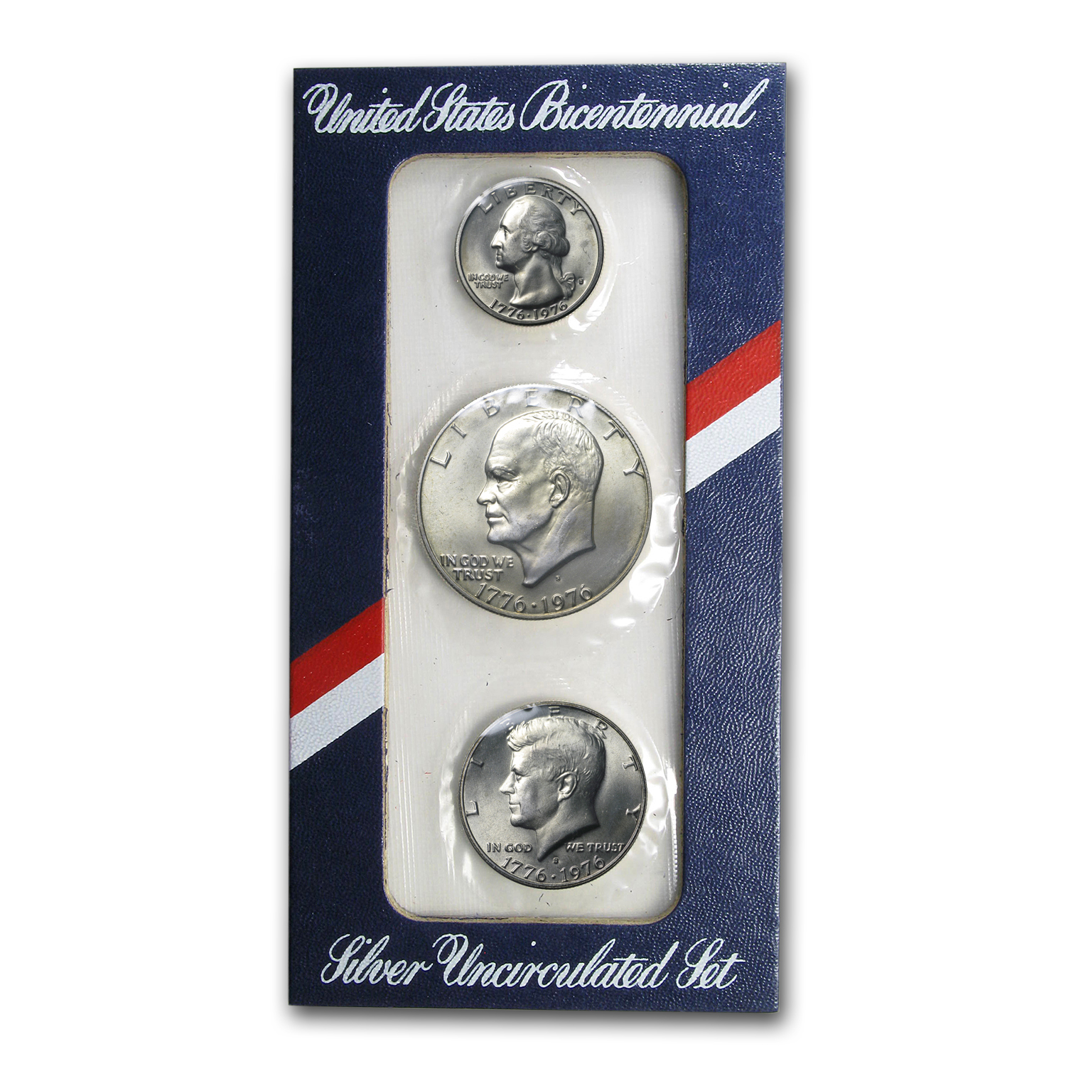 1976 S Silver UNC bicentennial set Dollar Half Quarter Uncirculated 