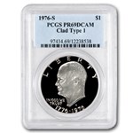 1976-S Clad Eisenhower Dollar PR-69 DCAM PCGS (Type-1)