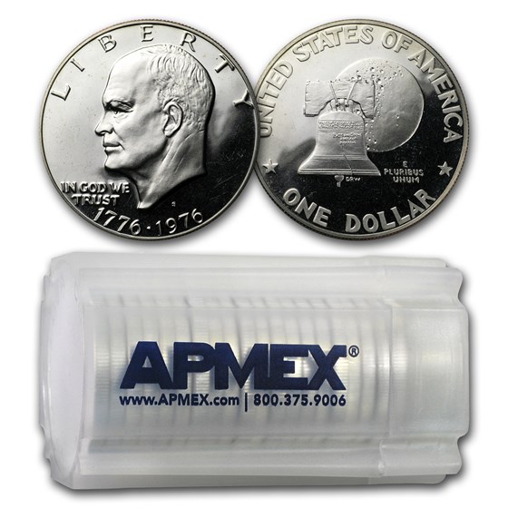 1976-S Clad Eisenhower Dollars 20-Coin Roll Proof (Type-1) 1976-S Clad Eisenhower Dollars 20-Coin Roll Proof (Type-1)