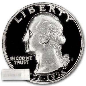 1976-S Clad Washington Quarter $10 40-Coin Roll Proof 1976-S Clad Washington Quarter $10 40-Coin Roll Proof