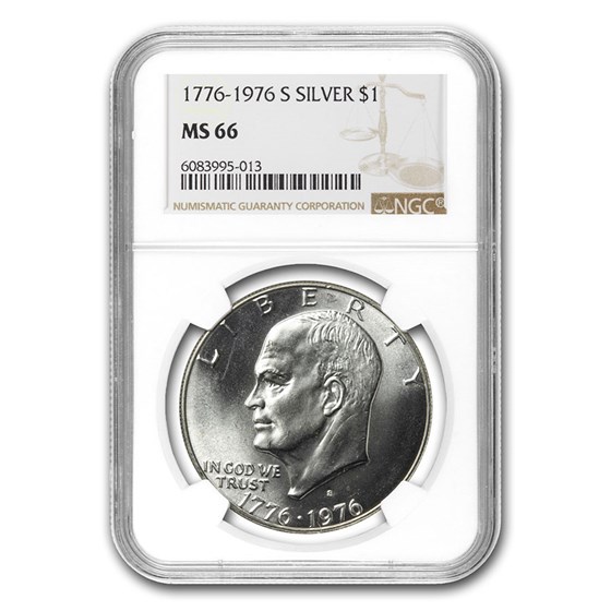1976-S Eisenhower Silver Dollar MS-66 NGC 1976-S Eisenhower Silver Dollar MS-66 NGC