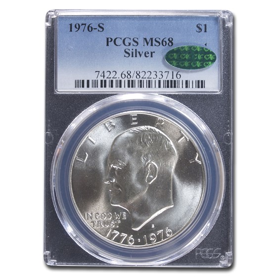 1976-S Silver Eisenhower Dollar MS-68 PCGS CAC 1976-S Silver Eisenhower Dollar MS-68 PCGS CAC
