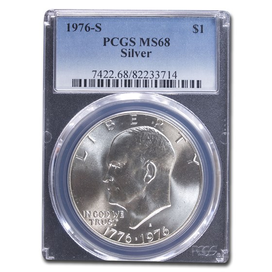 1976-S Silver Eisenhower Dollar MS-68 PCGS