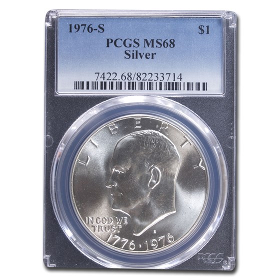 1976-S Silver Eisenhower Dollar MS-68 PCGS 1976-S Silver Eisenhower Dollar MS-68 PCGS