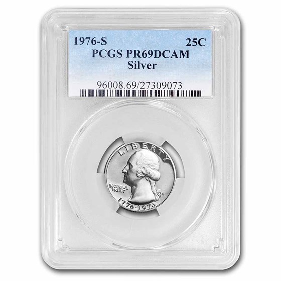1976-S Silver Washington Quarter PR-69 DCAM PCGS 1976-S Silver Washington Quarter PR-69 DCAM PCGS