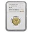 1976 Turks & Caicos Gold 50 Crowns U.S. Bicentennial MS-70 NGC