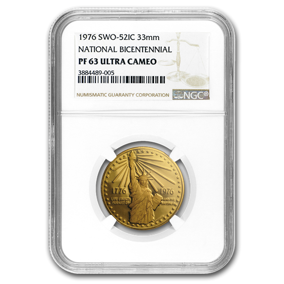 1976 U.S. Mint Bicentennial Gold Medal PF-63 NGC 1976 U.S. Mint Bicentennial Gold Medal PF-63 NGC