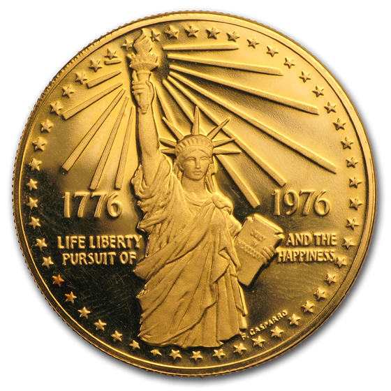 1976 U.S. Mint Bicentennial Gold Medal Proof 1976 U.S. Mint Bicentennial Gold Medal Proof