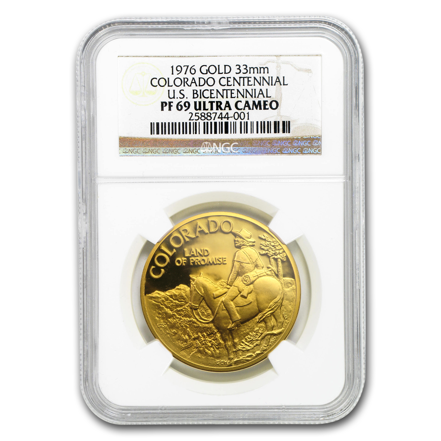 Buy 1976 U.S. Mint Colorado Bicentennial Gold Medal PF-69 NGC | APMEX