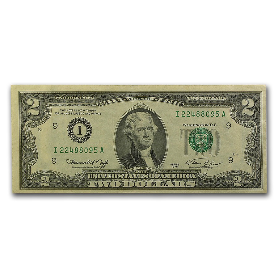 1976's $2.00 FRN VG/AU
