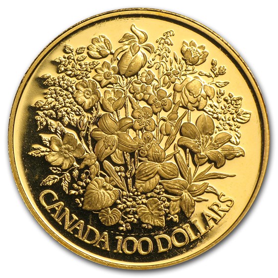 1977-1986 1/2 oz Gold Canadian $100 Proof (Abrasions) 1977-1986 1/2 oz Gold Canadian $100 Proof (Abrasions)