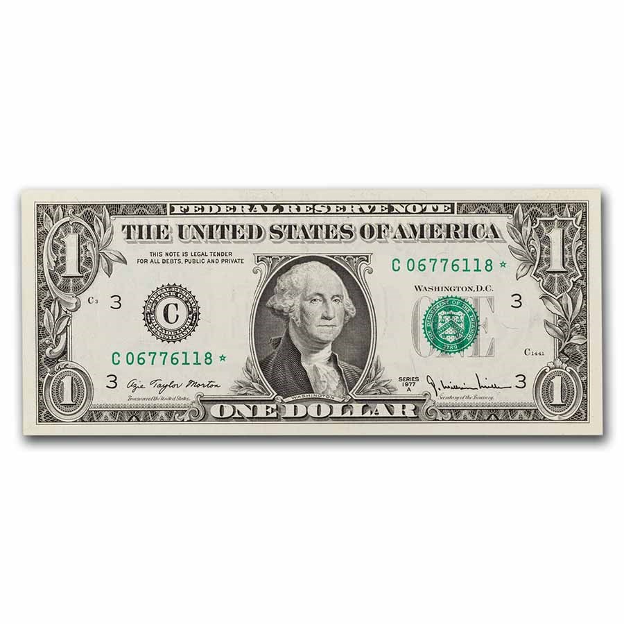 1977-A* (C-Philadelphia) $1.00 FRN CU (Fr#1910-C*) Star Note!